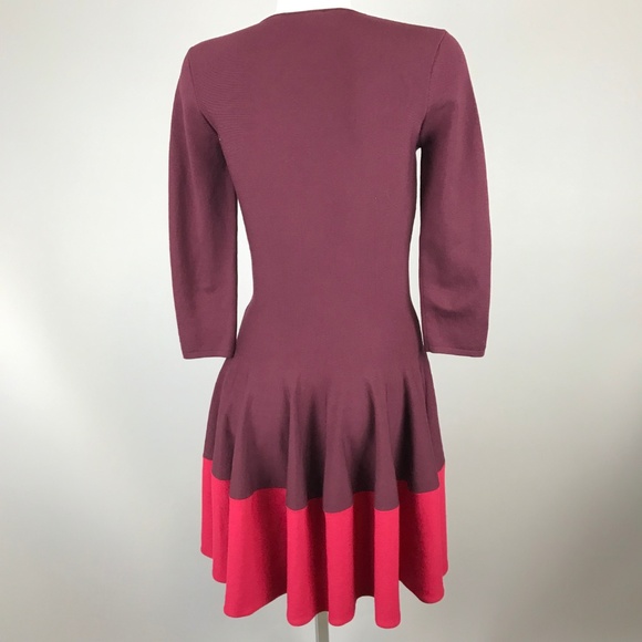 Alexander McQueen Wool Colorblock A Line Dress M - Picture 8 of 8
